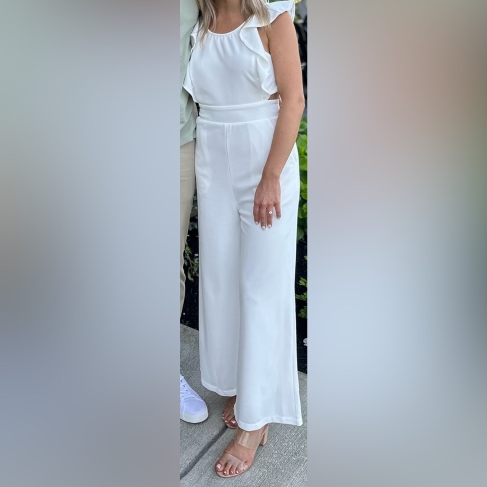 Petal & Pup White Wide Leg Jumpsuit